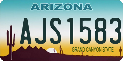 AZ license plate AJS1583