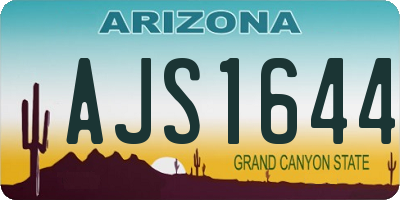 AZ license plate AJS1644