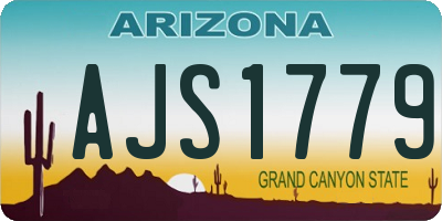 AZ license plate AJS1779
