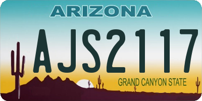 AZ license plate AJS2117