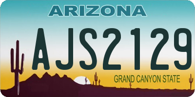 AZ license plate AJS2129