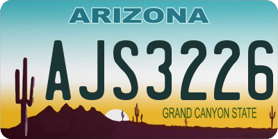AZ license plate AJS3226