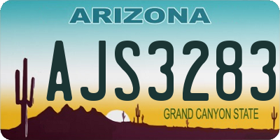 AZ license plate AJS3283