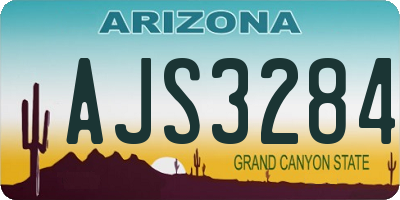 AZ license plate AJS3284