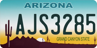 AZ license plate AJS3285