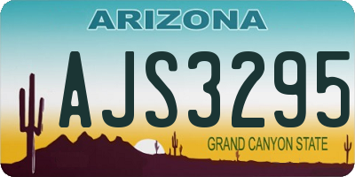 AZ license plate AJS3295