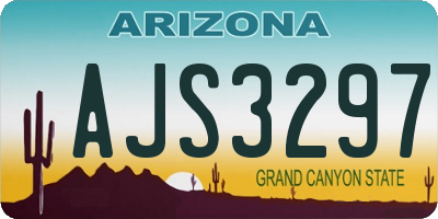 AZ license plate AJS3297