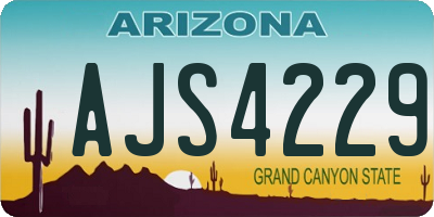 AZ license plate AJS4229