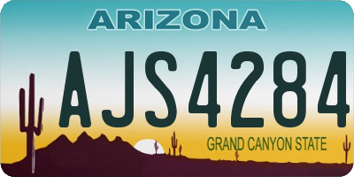 AZ license plate AJS4284