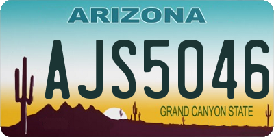 AZ license plate AJS5046