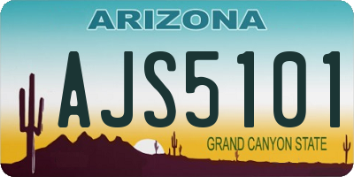 AZ license plate AJS5101
