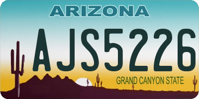AZ license plate AJS5226