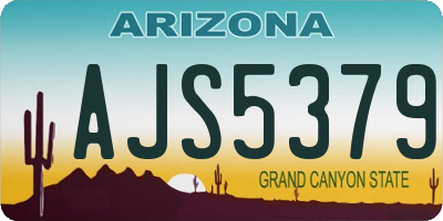 AZ license plate AJS5379