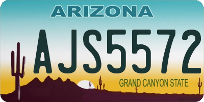 AZ license plate AJS5572