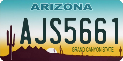 AZ license plate AJS5661