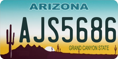 AZ license plate AJS5686
