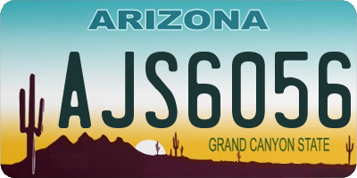 AZ license plate AJS6056