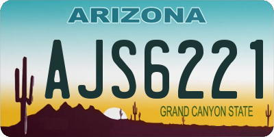 AZ license plate AJS6221