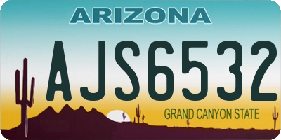 AZ license plate AJS6532
