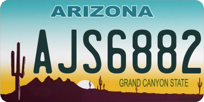 AZ license plate AJS6882