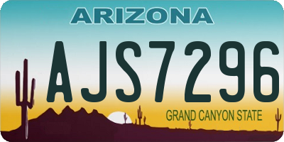 AZ license plate AJS7296