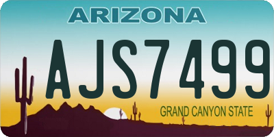 AZ license plate AJS7499