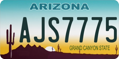 AZ license plate AJS7775