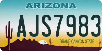 AZ license plate AJS7983