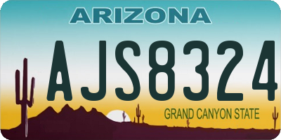 AZ license plate AJS8324