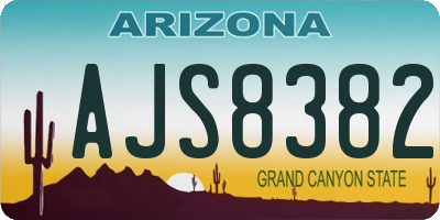 AZ license plate AJS8382