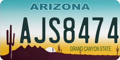 AZ license plate AJS8474