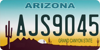 AZ license plate AJS9045