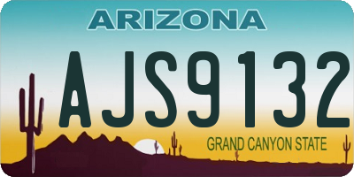 AZ license plate AJS9132