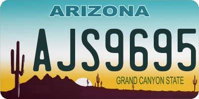 AZ license plate AJS9695
