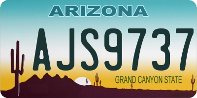 AZ license plate AJS9737