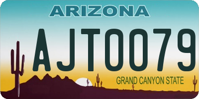 AZ license plate AJT0079