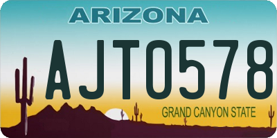 AZ license plate AJT0578
