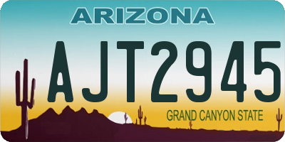 AZ license plate AJT2945