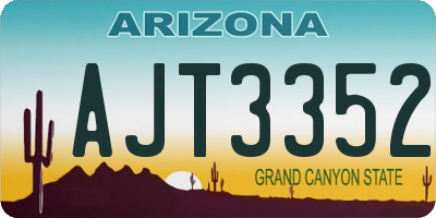 AZ license plate AJT3352