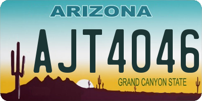 AZ license plate AJT4046