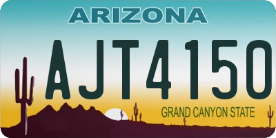 AZ license plate AJT4150