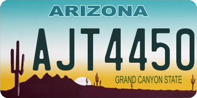 AZ license plate AJT4450