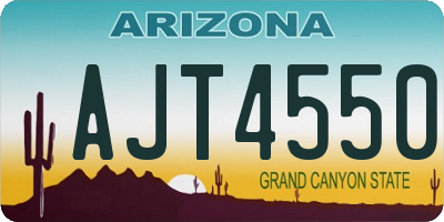 AZ license plate AJT4550