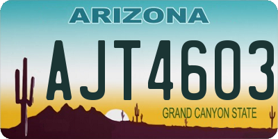 AZ license plate AJT4603