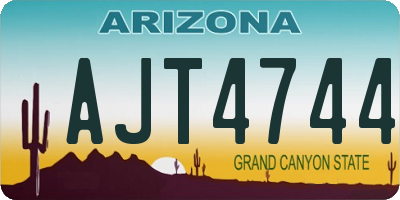 AZ license plate AJT4744