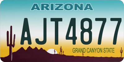 AZ license plate AJT4877