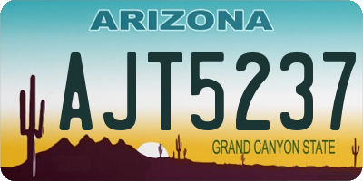AZ license plate AJT5237