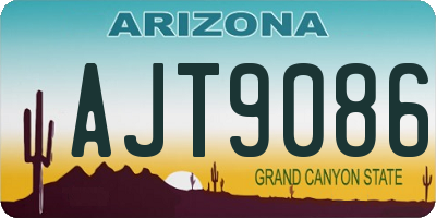 AZ license plate AJT9086