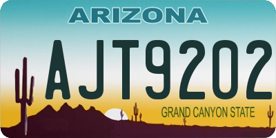 AZ license plate AJT9202