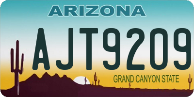 AZ license plate AJT9209